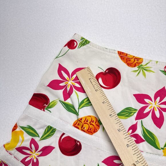 Vintage Gemilli Fruit Print‎ Midi Skirt Sz 12 Pineapple Lemon Cherry Cottagecore - Picture 9 of 11